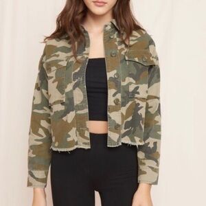 New look camo cargo utility‎ jacket youth size Medium